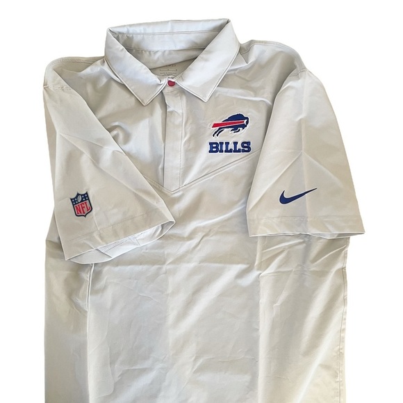 NFL Buffalo Bills Nike Football On Field Snap Button Up Short Sleeve Shirt Large - Picture 3 of 14